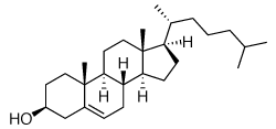 Chemical structure of Cholesterol crystals